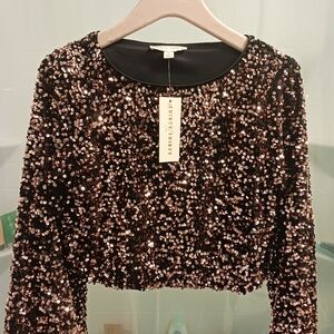 Thirty/Thirty LA Sequined Crop Top NWT